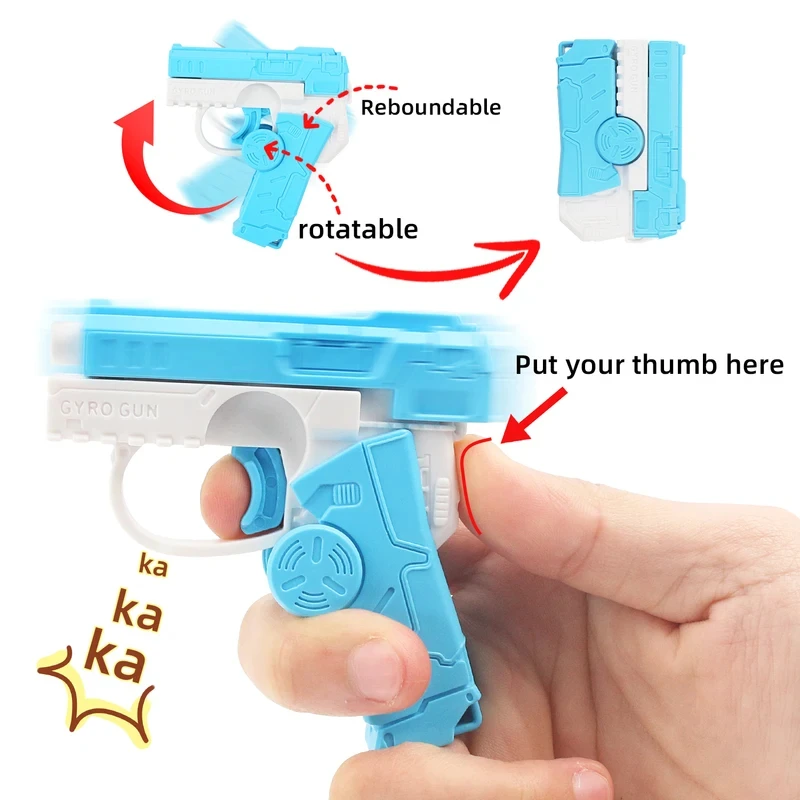 Mini Fidget pistola de juguete sensorial con spinner antiestrés - imagen 3