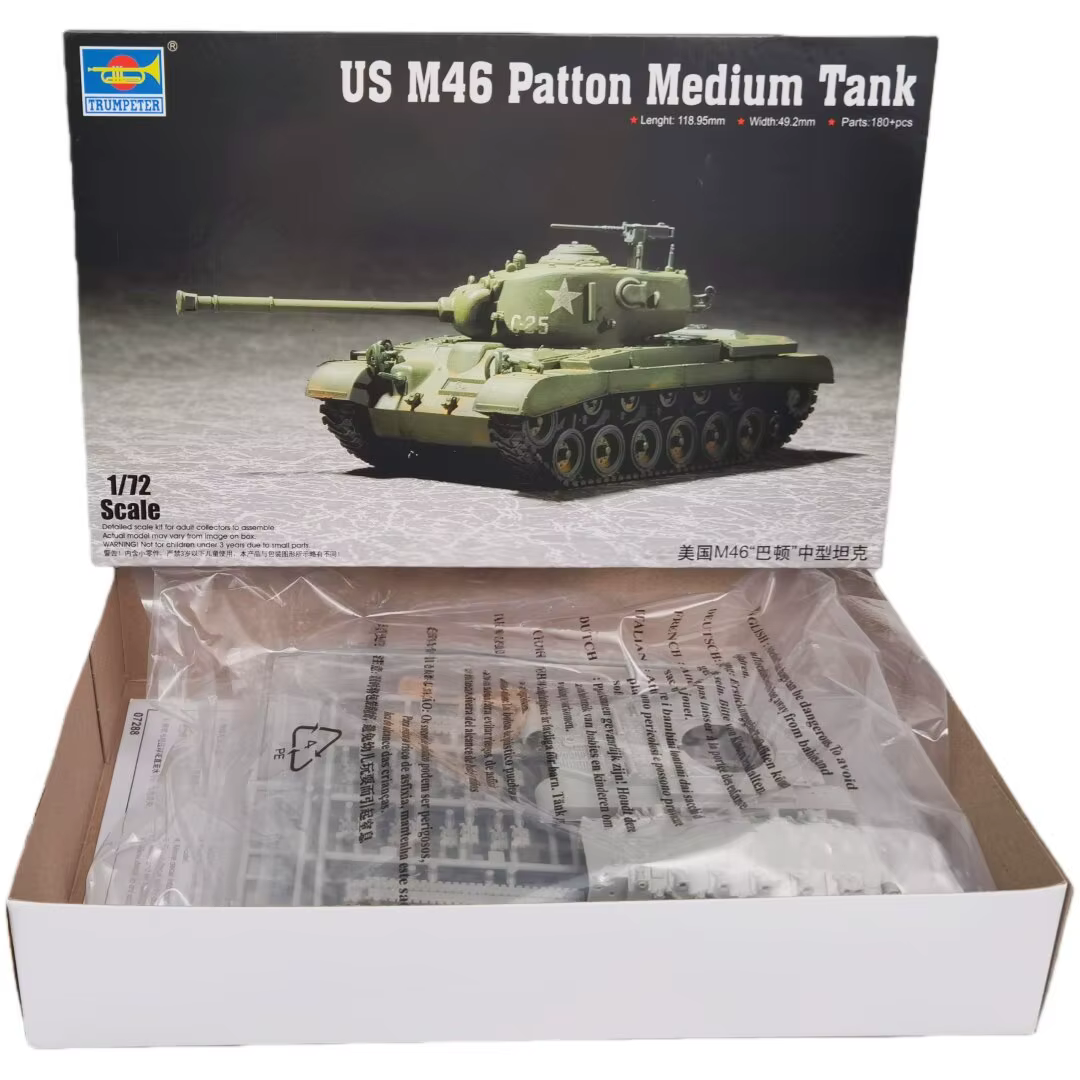 Vista general de la maqueta TRUMPETER M46 Patton 1/72