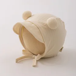 Gorro con orejeras para bebé con protección de fontanela oso