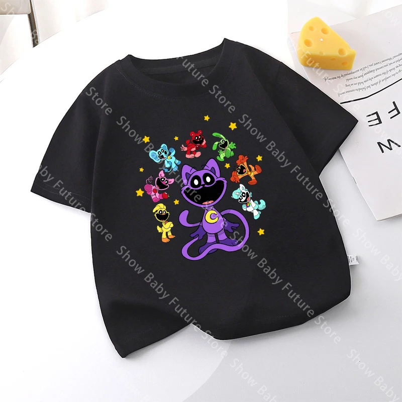 Camiseta niño negra Smilings Critters estampado dibujos animados - imagen 2