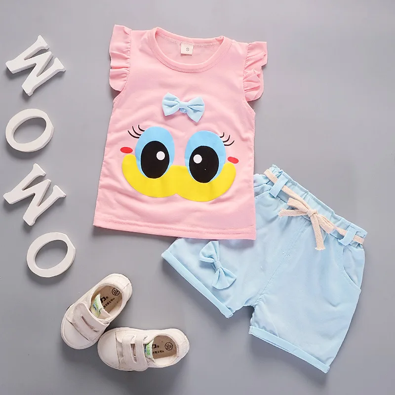 Conjunto de verano para niña chaleco y pantalón corto - imagen 2