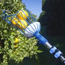 Recogedor de frutas resistente con cesta profunda para jardín – Acero inoxidable