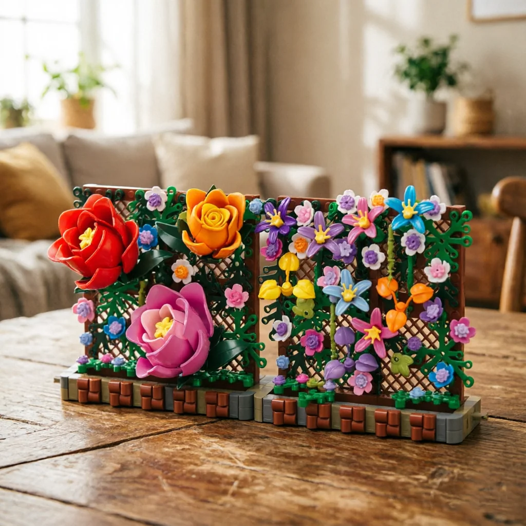 Bloques de construcción de rosas florales para manualidades - imagen 3