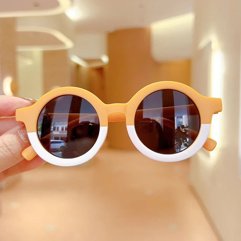 Gafas de sol redondas para niños con oso de dibujos y UV400