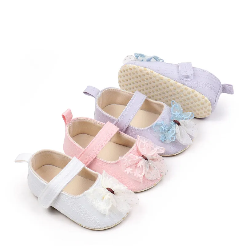 Zapatos de bebé princesa de suela blanda para niña, primavera