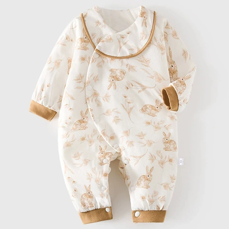 Pichi floral de invierno para bebé niña – Algodón suave - imagen 5