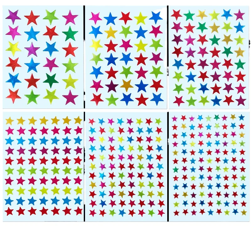 Diseño de estrella de cinco puntas en colores vibrantes