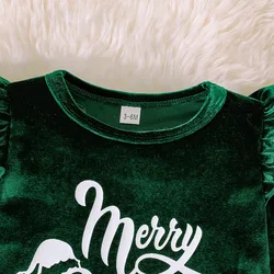 Conjunto de lana con motivos navideños para bebé niña
