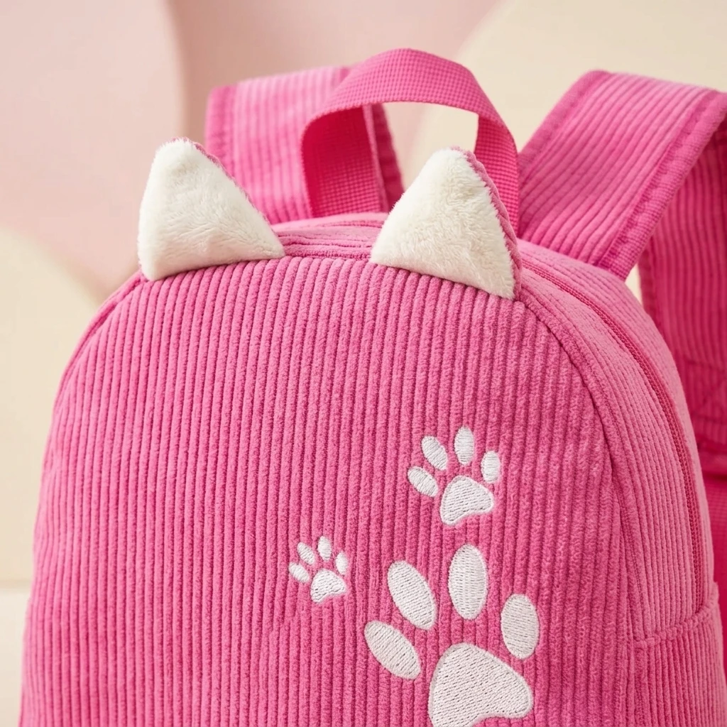 Mochila infantil de pana con dibujos animados, gran capacidad - imagen 4