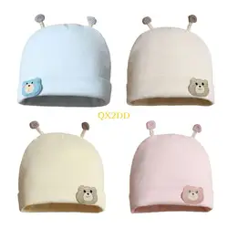 QX2D Gorro bebé de algodón suave y transpirable para recién nacidos