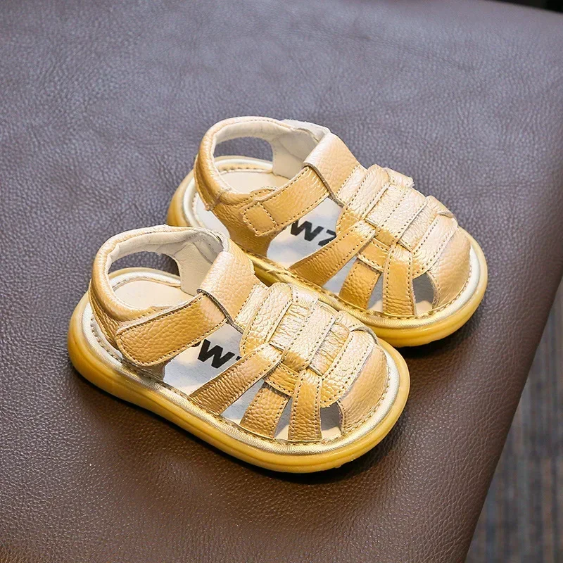 Sandalias de verano para bebé y niño: cuero genuino y puntera segura - imagen 3