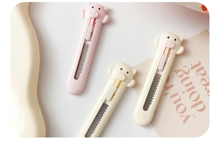 Mini cuchillo Kawaii con diseño de animalitos para manualidades