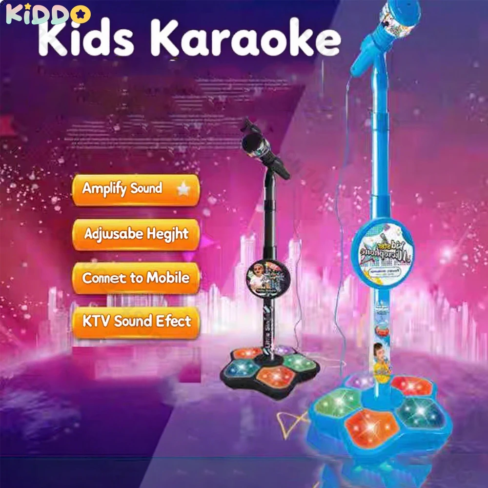 Micrófono infantil con soporte para karaoke y juego educativo - imagen 3