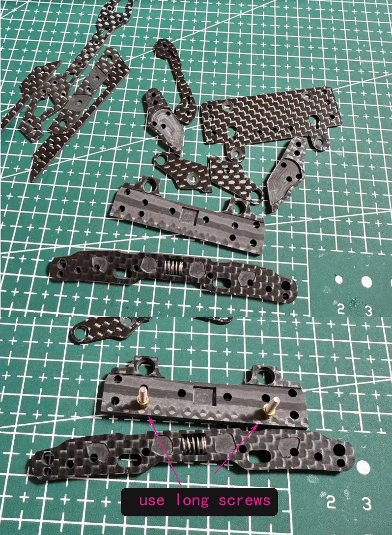Vista frontal del kit de coche 4WD