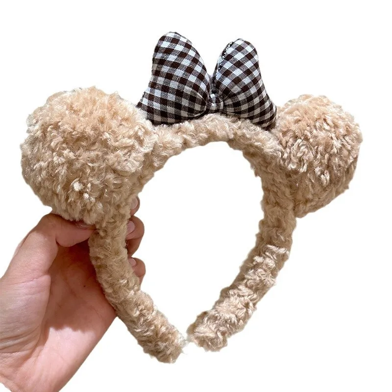 Diadema felpa lazo para bebé – Cálida para otoño e invierno - imagen 2