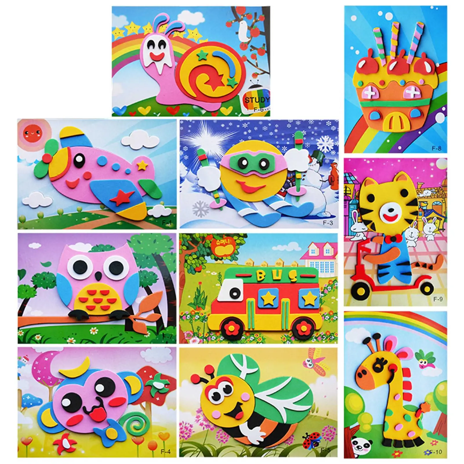 Pegatinas de espuma para manualidades infantiles, juguete educativo - imagen 3