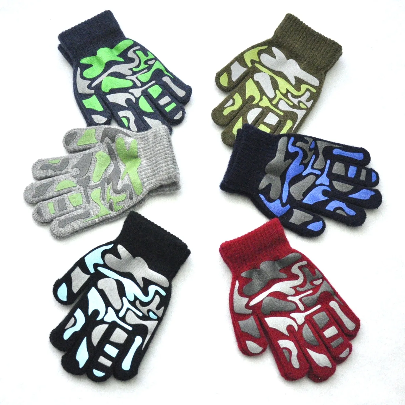 Guantes antideslizantes de punto para niños – Camuflaje invierno - imagen 3