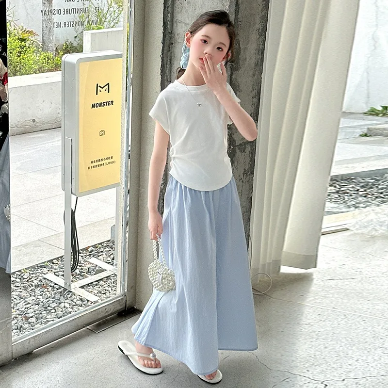 Conjunto de niña verano: camiseta manga corta y pantalón holgado - imagen 4