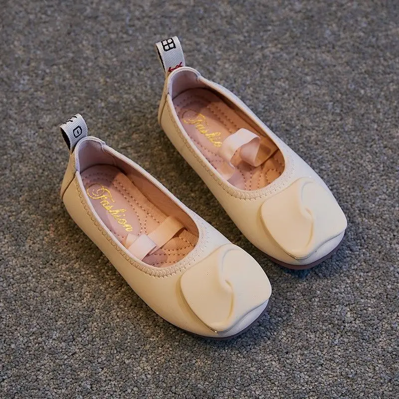 Zapatos planos antideslizantes de piel para niña, casual - imagen 4