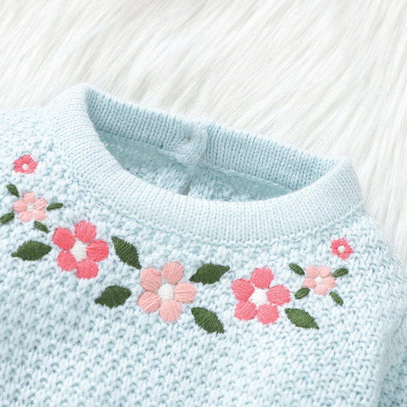 Pelele de invierno bordado floral para bebé niña 0-18 meses - imagen 5