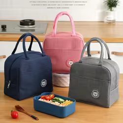 Bolsa refrigerada infantil impermeable Oxford portátil con cremallera