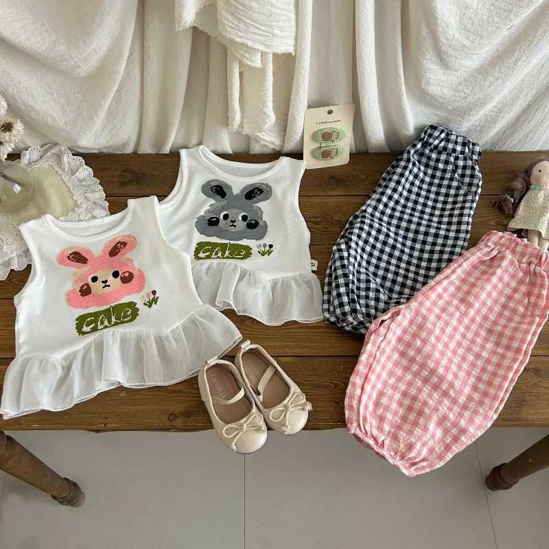Conjunto de verano infantil con chaleco sin mangas y pantalón corto - imagen 5