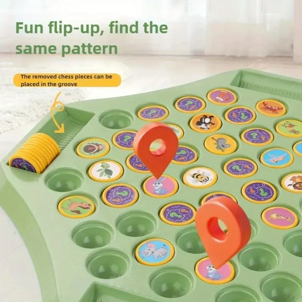 Juego de ajedrez infantil con tapa animal frutal y memoria - imagen 3