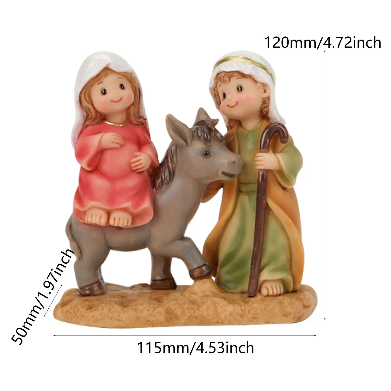 Estatuilla de la Sagrada Familia en resina para Navidad - imagen 5