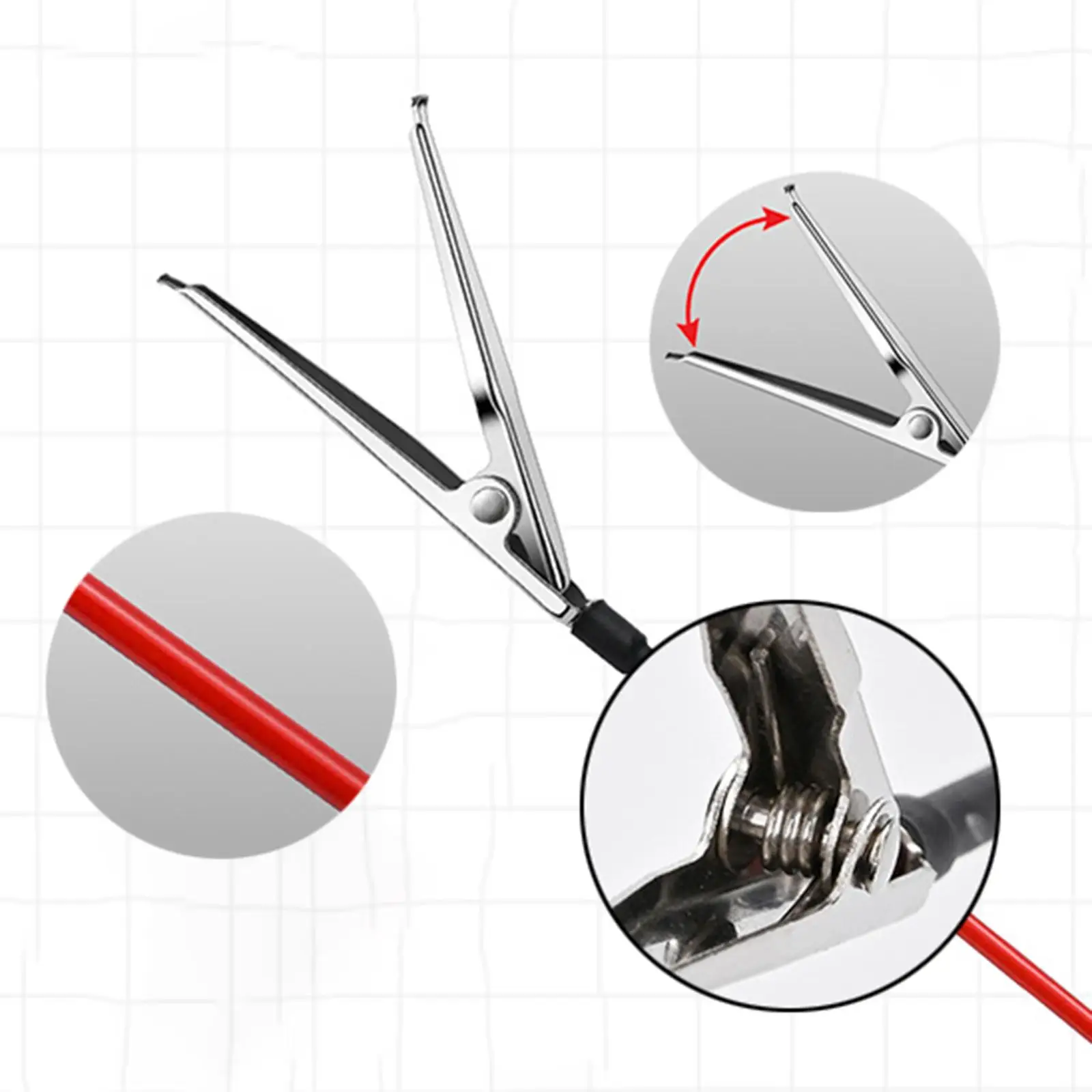 Pinzas de cocodrilo largas con cable para modelismo