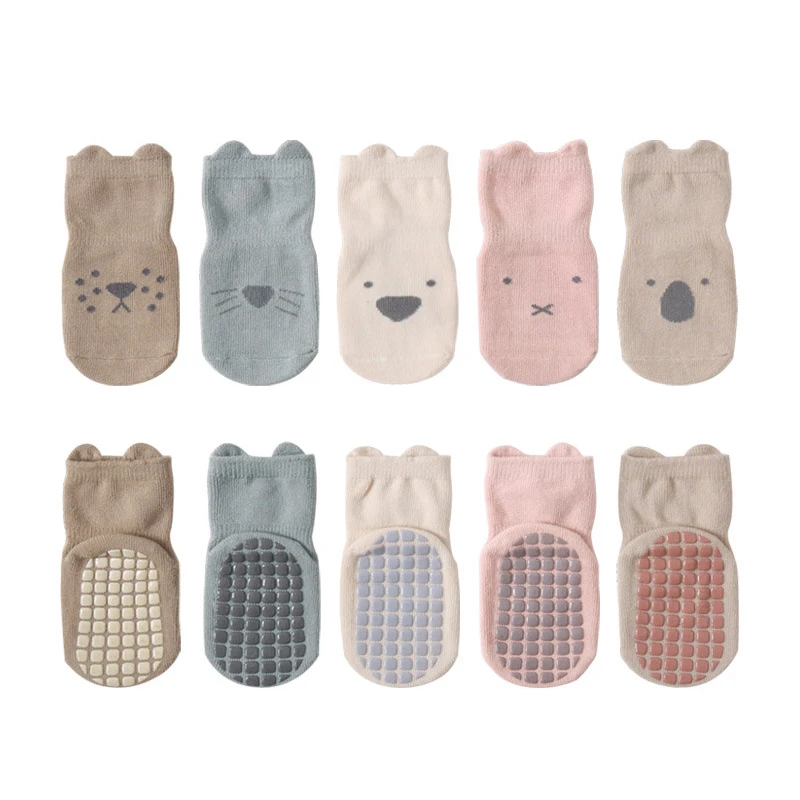 MILANCEL Calcetines antideslizantes para bebé con dibujos de animales - imagen 2