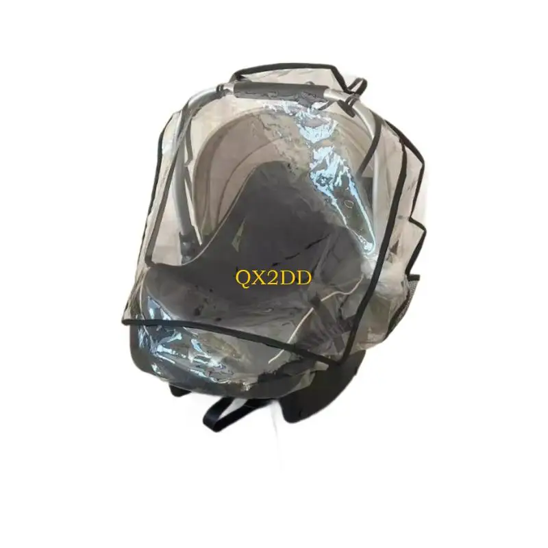 QX2D funda de lluvia transparente impermeable para carrito infantil - imagen 2