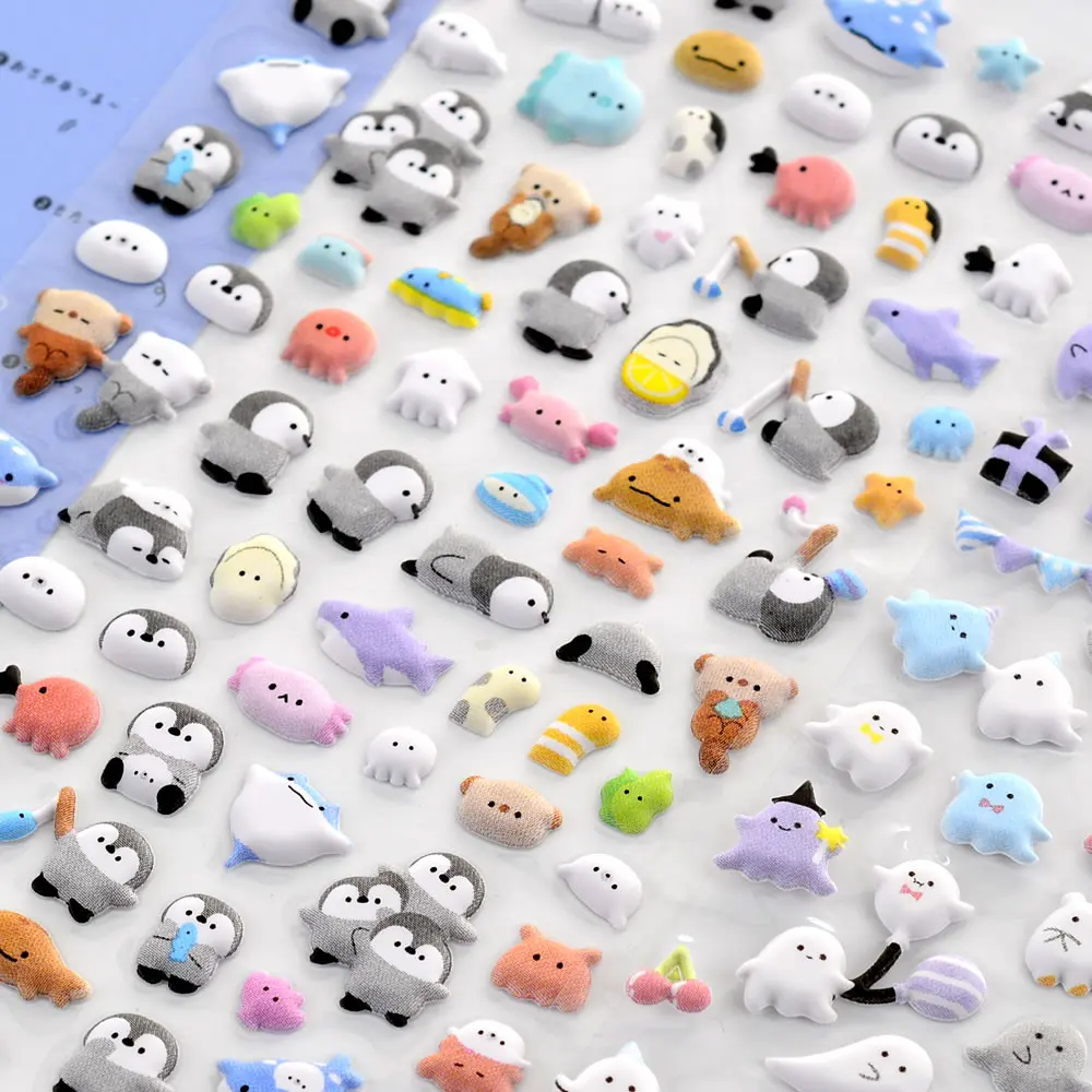 Pegatinas 3D en relieve de animales para manualidades y álbumes - imagen 2