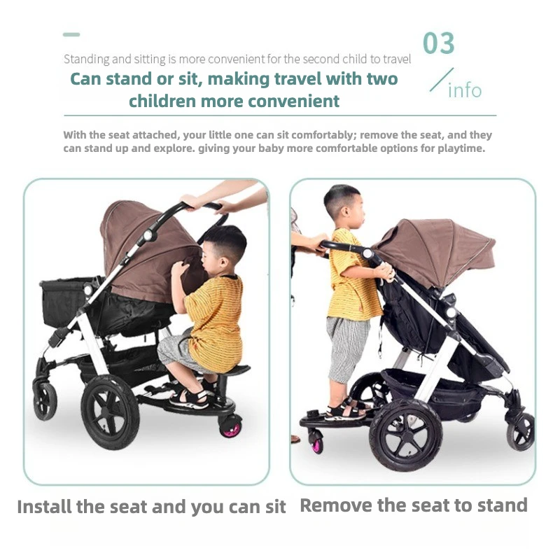 Plataforma antideslizante universal para cochecito de segundo niño - imagen 5