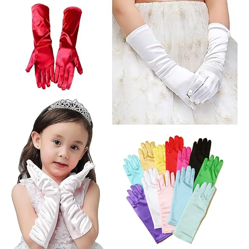 Guantes de satén princesa para niños – Vestido festivo - imagen 4