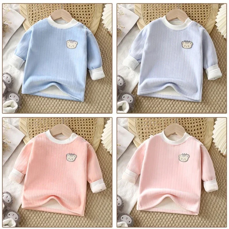 Camiseta térmica de forro polar cálido para dormir en invierno - imagen 4