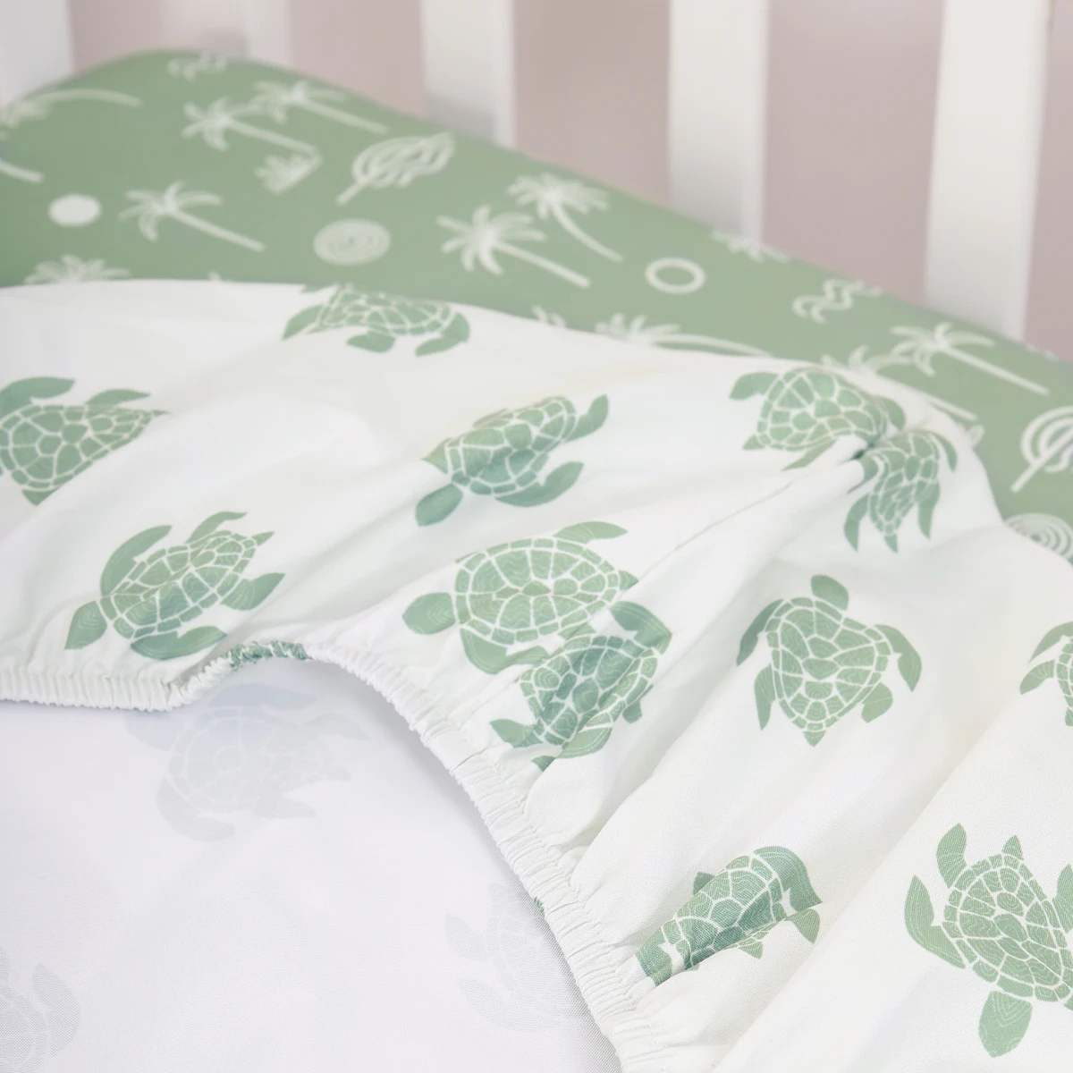 Elinfant Sábana ajustable para cuna con funda de cambiador - imagen 4