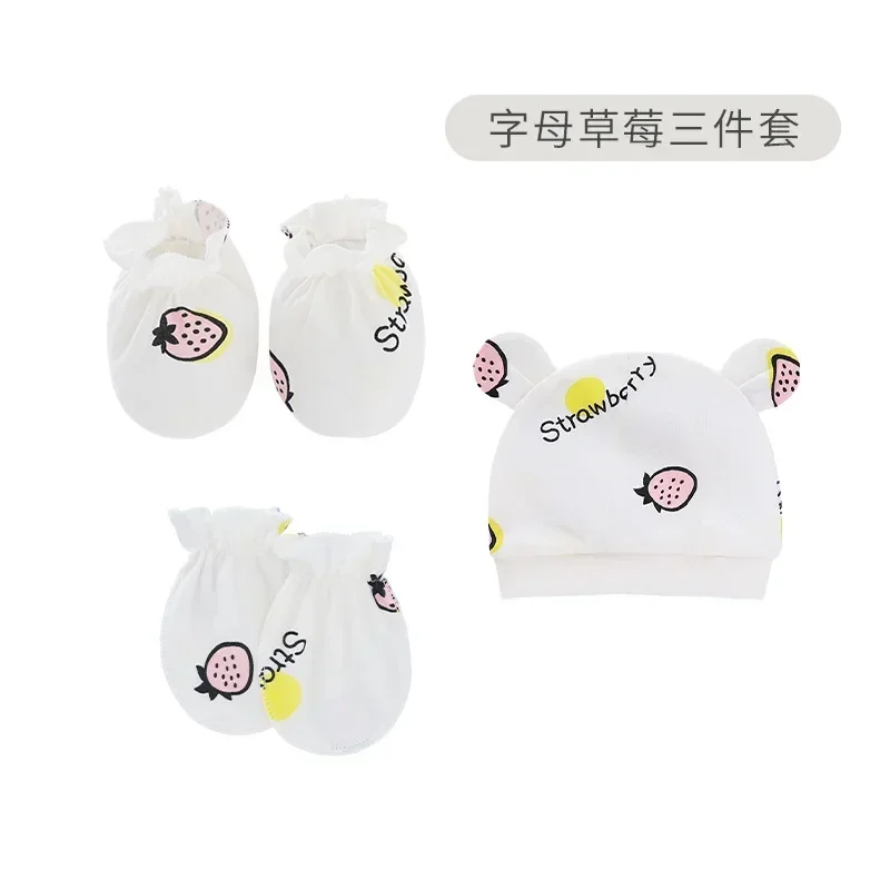 Conjunto gorro y guantes de algodón para bebé Recién Nacido - imagen 4