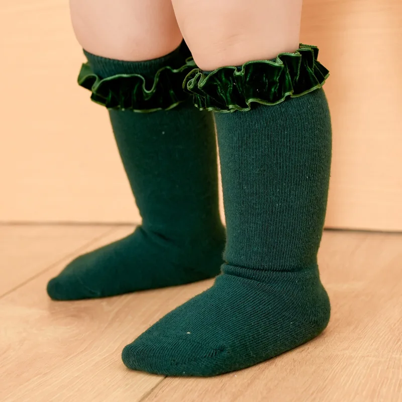 Calcetines de algodón con encaje floral para bebé - imagen 3