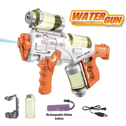 Pistola de agua eléctrica automática para niños con luz