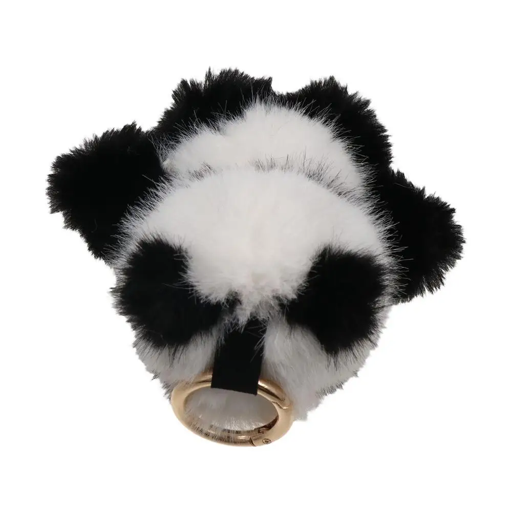 Llavero de pelo imitación piel de visón con panda para bolso