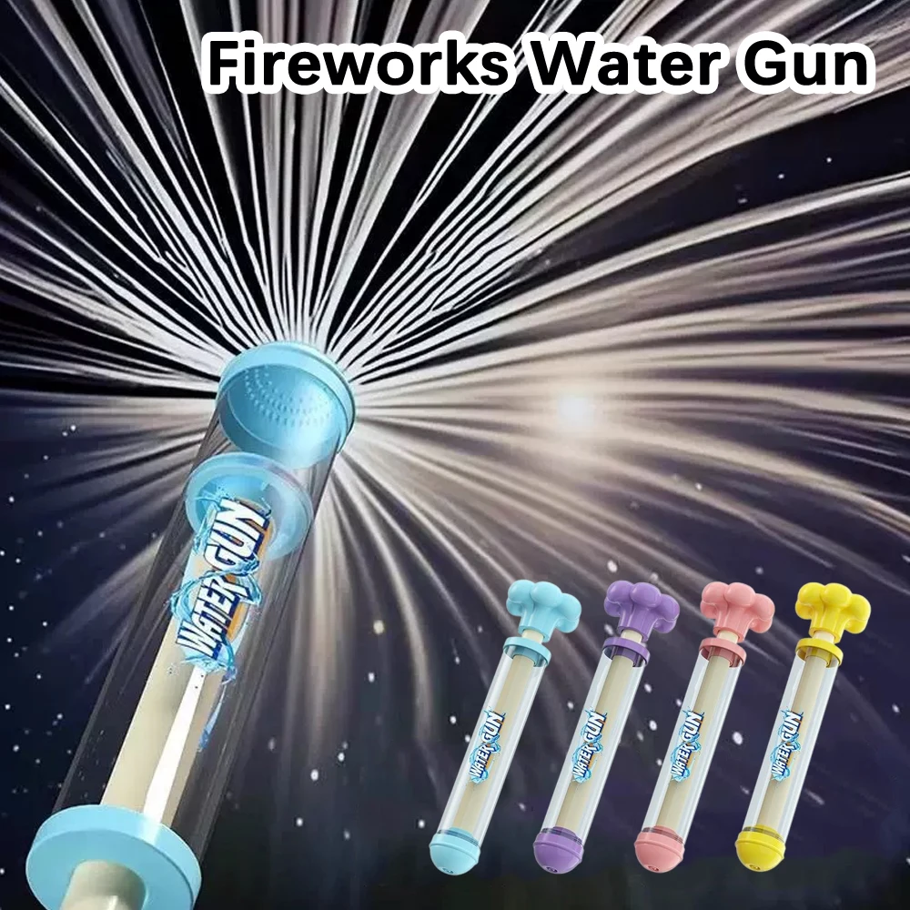 Pistola de agua infantil con efecto tipo fuegos artificiales