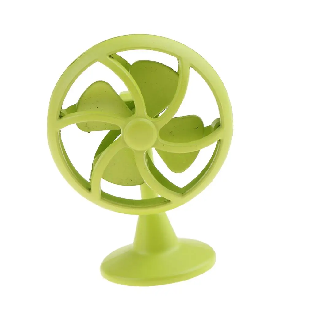 Mini ventilador eléctrico de mesa para casa de muñecas juguete - imagen 3