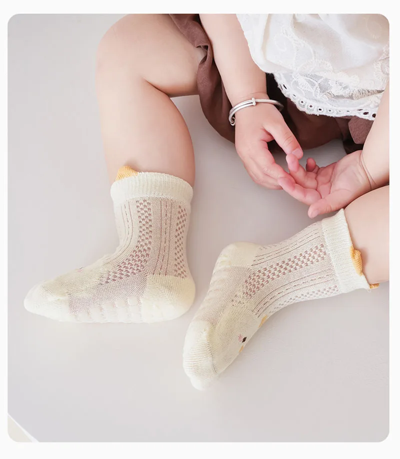 Calcetines de verano para niños malla con animales antideslizantes - imagen 2
