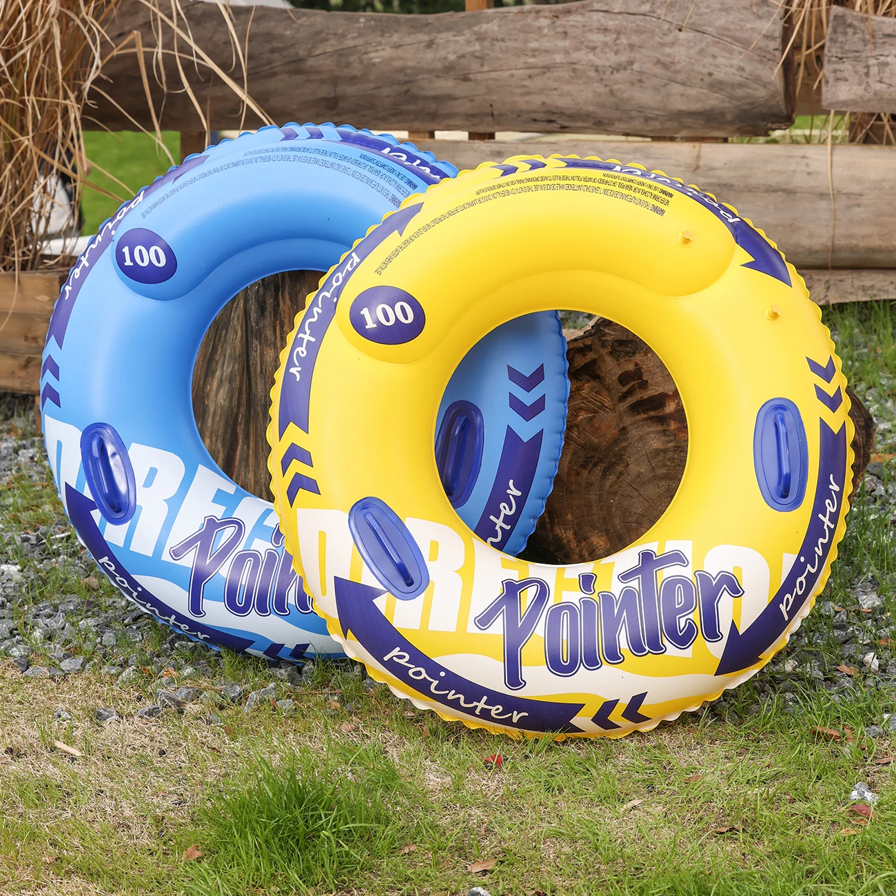 Vista frontal del anillo mostrando el doble globo