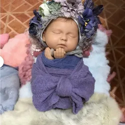 Envoltura elástica algodón suave para fotos de bebé recién nacido