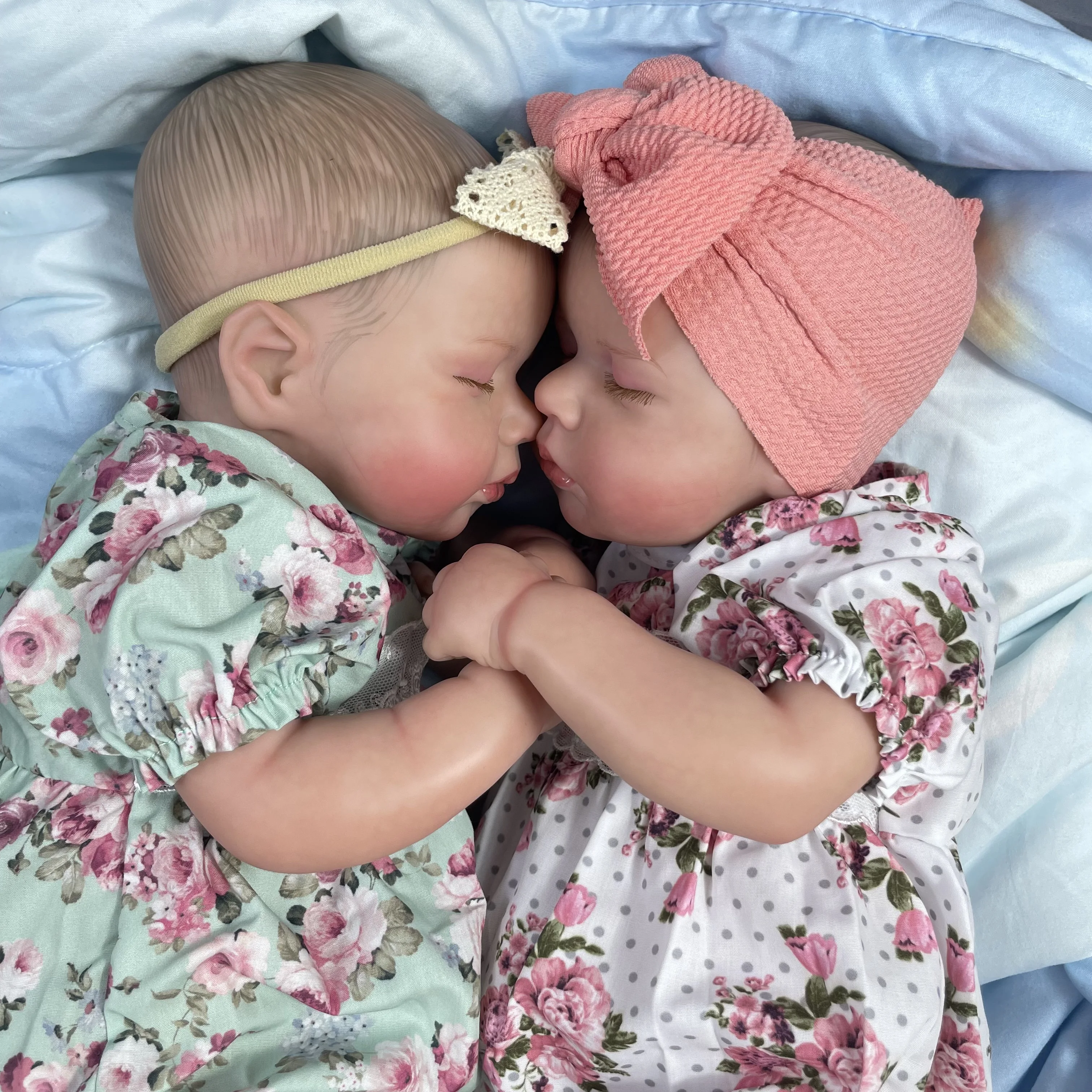 LouLou Twins Girl Muñeca Reborn 50 cm silicona realista para niñas - imagen 5