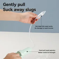 Aspirador nasal de silicona manual para bebés, fácil de limpiar