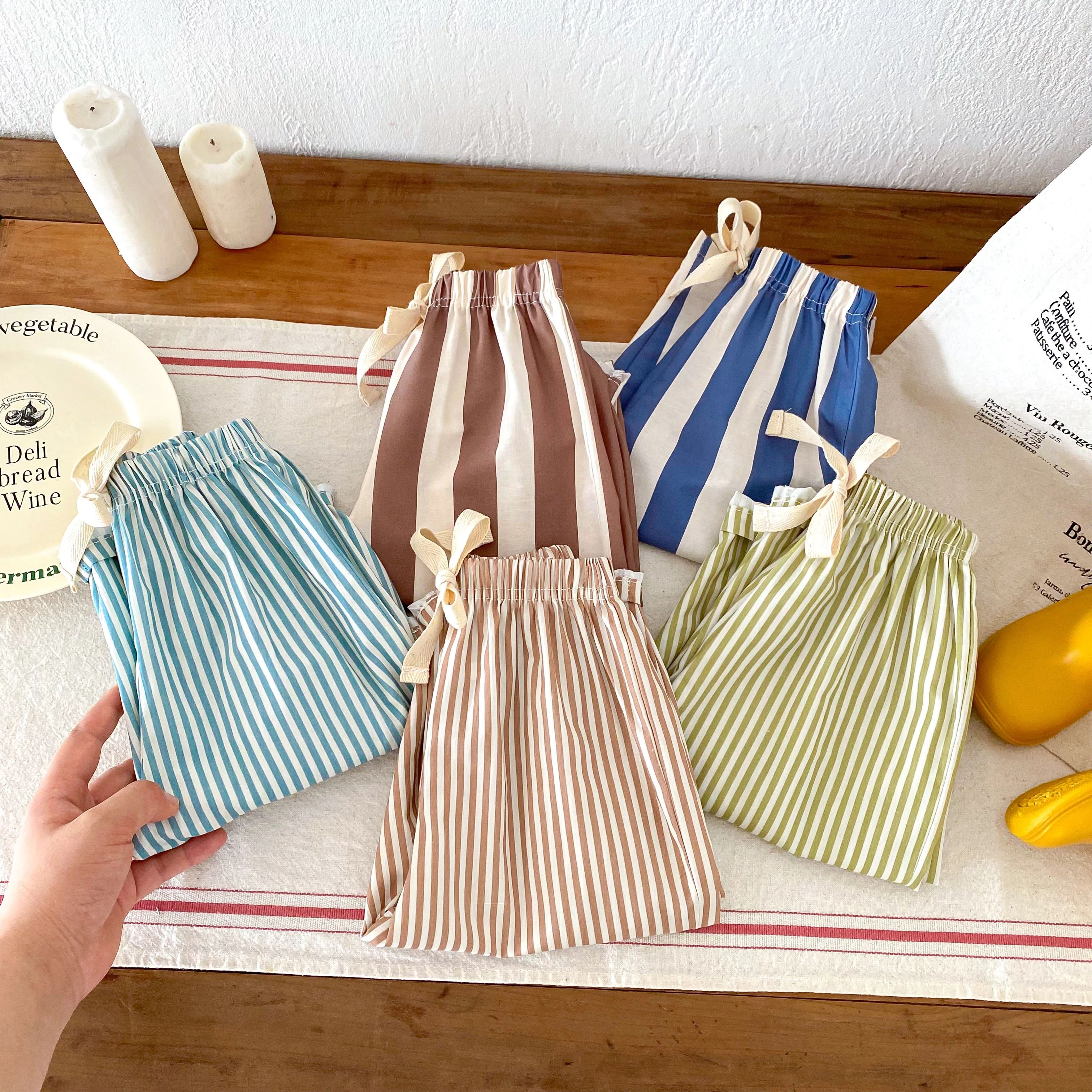Pantalones bombachos a rayas de verano para niños y niñas - imagen 3