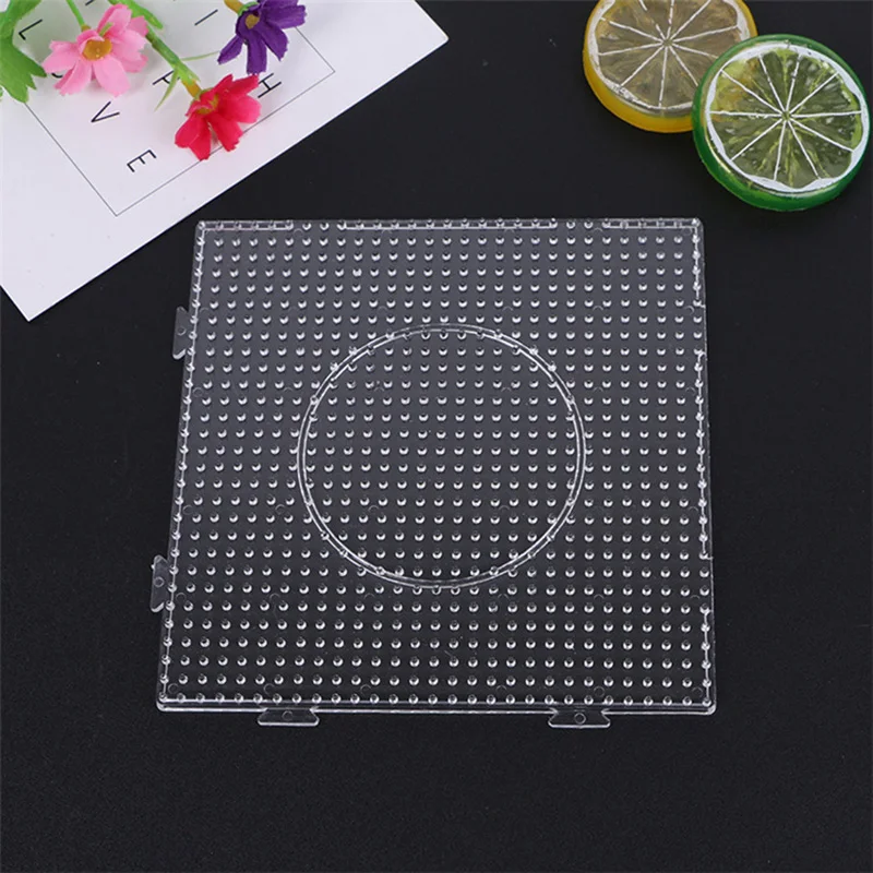 Tableros transparentes PE para cuentas Perler – 4 unidades con plantilla perforada - imagen 4