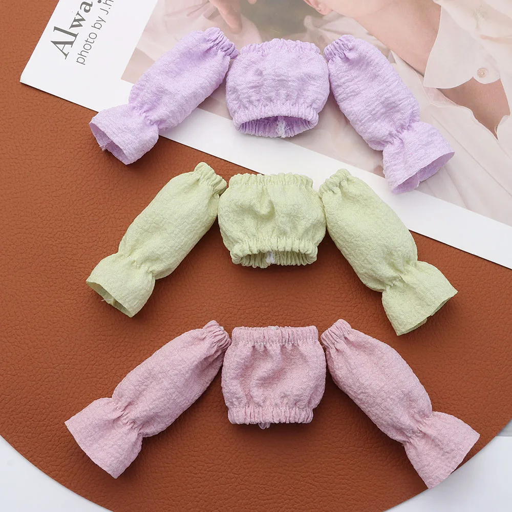 Ropa para muñecas BJD: blusas, camiseta y falda plisada a cuadros - imagen 3